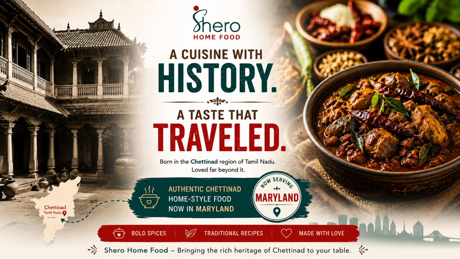 The History of Chettinad Cuisine: How South India’s Boldest Spice Tradition Is Reaching Maryland